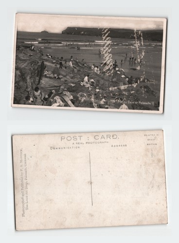 Vintage rppc postcard polzeath - vintage,