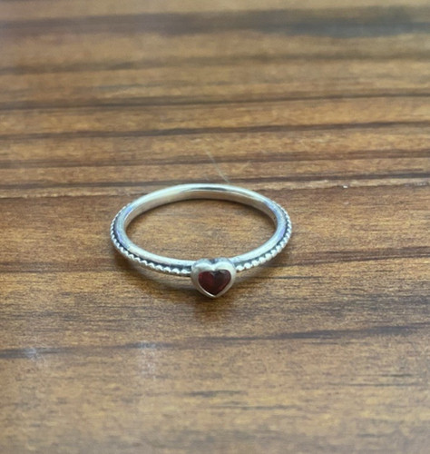 Pandora red heart - ring, size