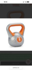 YORK 1004 8kg Vinyl Kettlebell - Orange - Pair