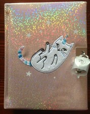  Paperchase A6 Caticorn Lockable Secret Diary / Notebook with padlock & keys 