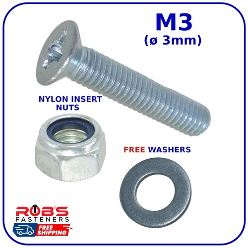 Screws and nuts 3mm machine - m3,