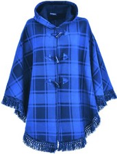 New Ladies Women Warm fleece Fleecy Hooded Ponchos/Capes Hoodie Plus Size 12-32