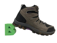 Hi Gear Womens Hiking Boots Grey Black Purple Size UK 6 Waterproof Pre Owned 