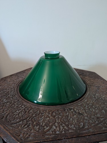 Green cased glass coolie light - cased,