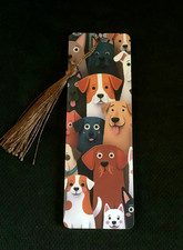 Wooden dog bookmark birthday - wooden,