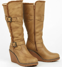 LADIES KNEE HIGH BOOTS FUR