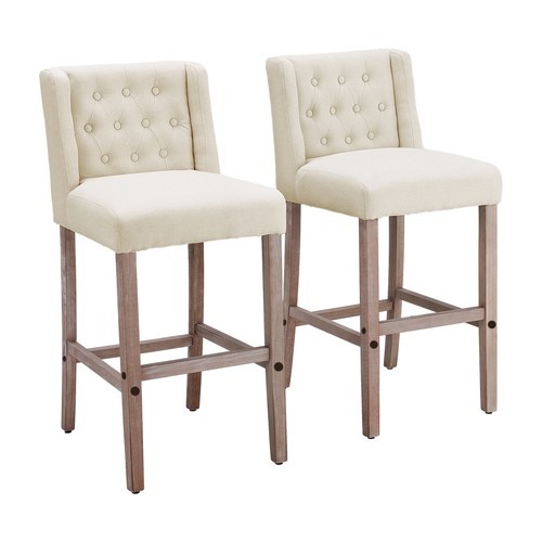 2pcs linen bar stools - linen,