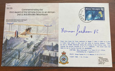 WW2 Victoria Cross winner Norman Jackson  VC signed RAF BE2b flown bomber cover