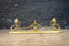 Antique Art Nouveau Brass Fire