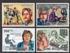 JOHN LENNON THE BEATLES  STAMPS SET  ROCK POP MUSIC 2010 MNH