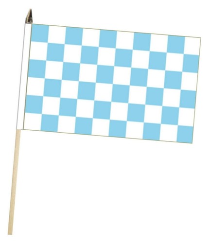 Sky blue and white check - check, large