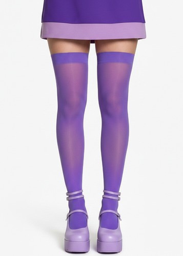 Womens purple thigh highs - womens,