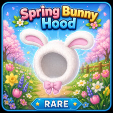 Spring bunny hood - bunny, cheap)