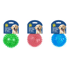 Squeaky LED Light-Up Ball Dog