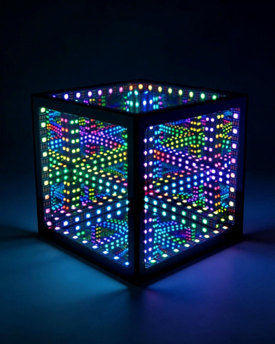Infinity mirror cube rgb - infinity,