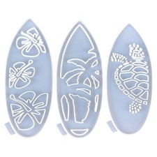 Surfboard Shaped Mold Epoxy Resin Wall Decorations Mold Flexible Silicone Moulds