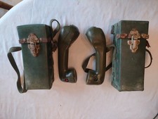 Vintage STC Field Telephones with Green Carrying Case X2 Military Railway Army