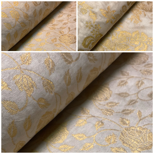 Ivory white brocade - £7.50,