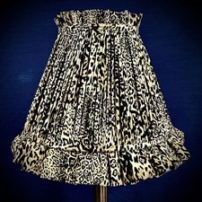 Lynx Animal Print Pleated Lamp