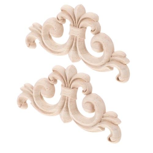 Pcs wooden carved appliques - carved,