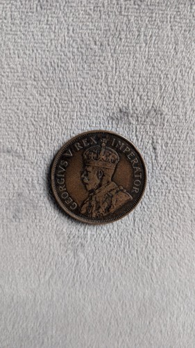 South african one penny coin - south,