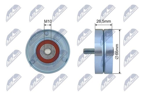 Ribbed belt tensioner pulley - v-ribbed,