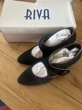 1940s Style Black Buckle Shoe