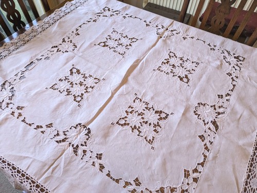 Lovely white linen cut out - lovely,