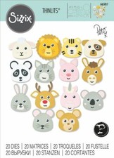 Sizzix Thinlits Build An Animal Dog Cat Bear 20 Pc Die Set Birthday Card Making