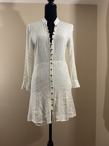 Zara ivory gold fleck belted - ivory,