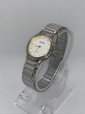 Ladies Seiko Quartz Watch 2 Tone New Battery Bracelet Cleaned