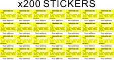x200 Service Reminder Sticker