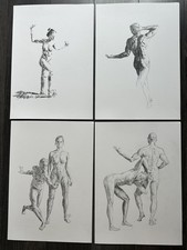 Figure Study Charcoal Pencil Drawing Life Figurative Art Feminine Masculine Nude