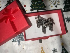 Christmas Donkey Brooch