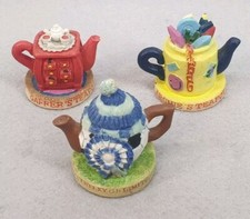 3x Tetley's Miniature Teapots Sydney's Gaffer's Archie's Vintage 1996 Retro Prop