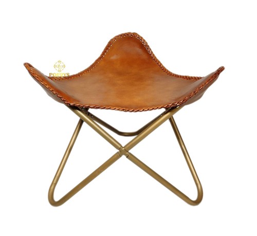 Leather butterfly stool - butterfly,