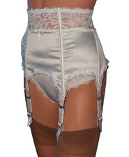 Satin strap suspender belt - satin,