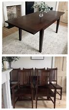 Lombok Solid Extending Teak Wood Long Table & 6 Dining Chairs - CAN DELIV