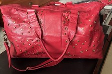 Red Faux Leather Holdall ( 23