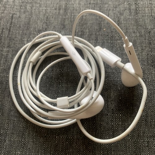 Apple wired earphones used - earphones,