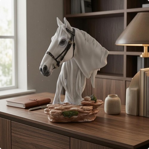 Resin horse head ornament - horse,