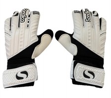 Sondico Aerospine Finger Protection Football Gloves White Youth Size 6 New!