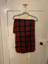 Primark Red Tartan Thick Scarf - Checked Flannel Cosy Scarf