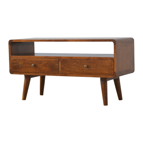 Chestnut media unit drawers - media,