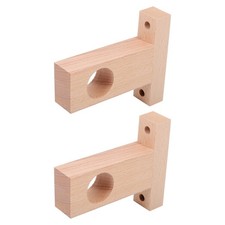  2 Pcs Wooden Curtain Bracket