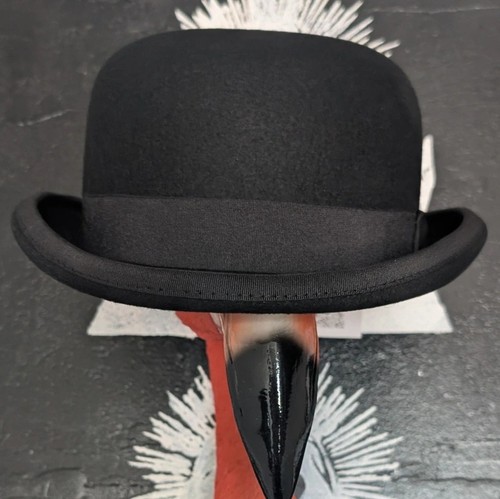 Black 100 wool bowler hat - 100%,