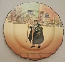 Royal Daulton Vintage Tony Weller Round Plate in Art Deco Porcelain