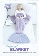 Mermaid blanket to knit Super chunky yarn  KNITTING PATTERN