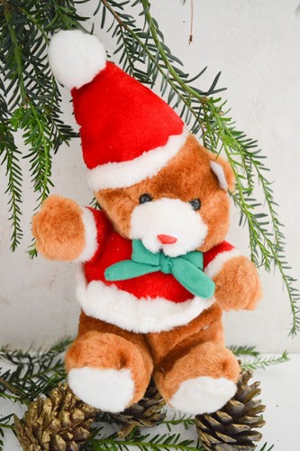 Vintage christmas santa teddy - christmas,