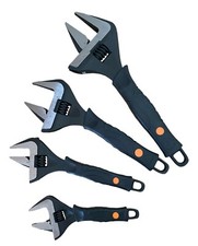 ADJUSTABLE SPANNER WRENCH 6/8/10/12" Wide Jaw Soft Grip Plumber Tool DIY Durable